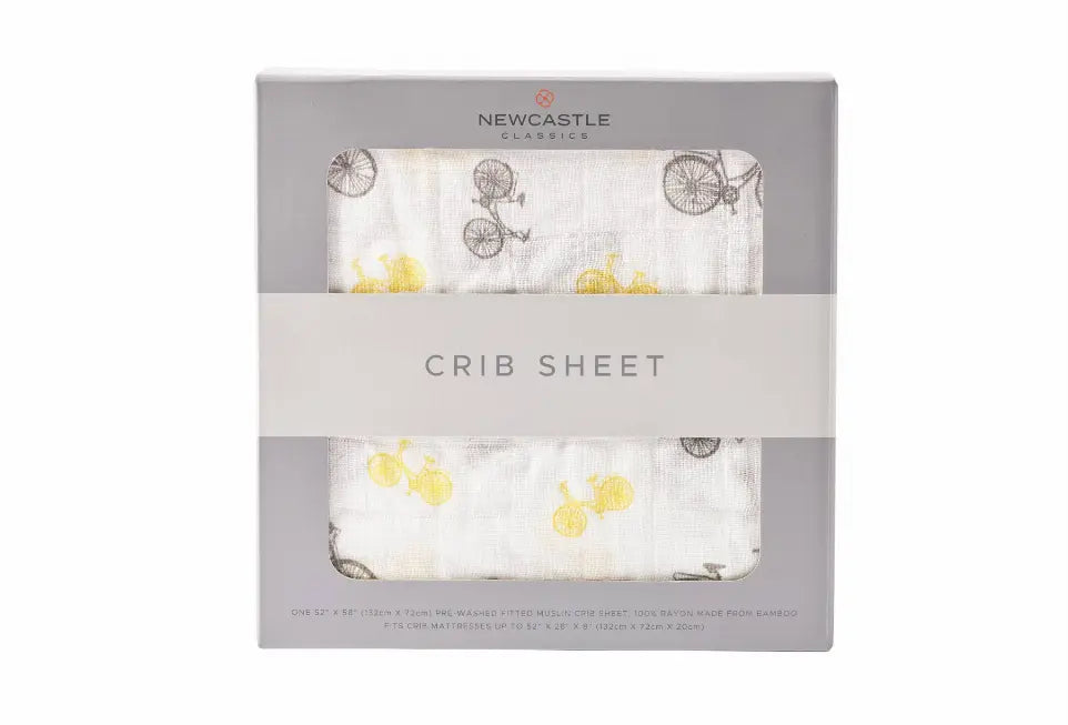 Vintage Bicycle Crib Sheet Newcastle Classics