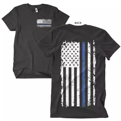 Vintage Blue Line Men's T-Shirt Black Fox Outdoor