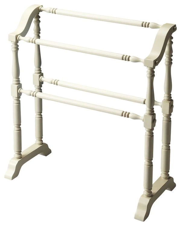 Vintage Cottage White Blanket Stand Homeroots Organization