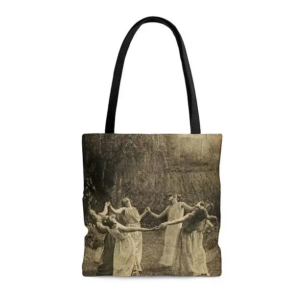 Vintage Gothic Inspired - The Witches Gathering Tote Bags Fantasia Moon