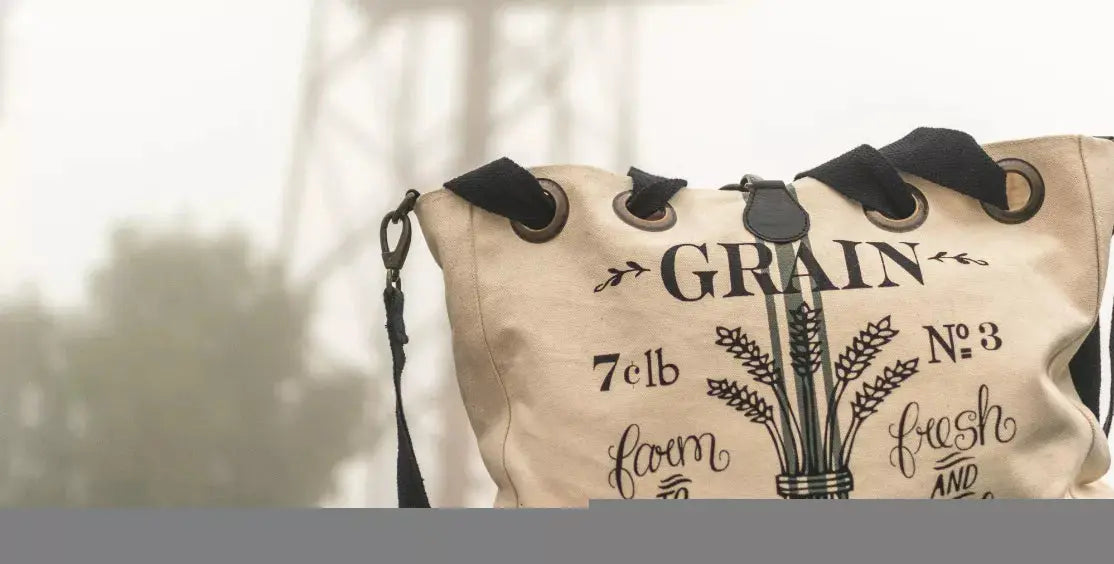 Vintage Grain Feed & Seed Sack Canvas Tote/Crossbody Bag Vintage Addiction