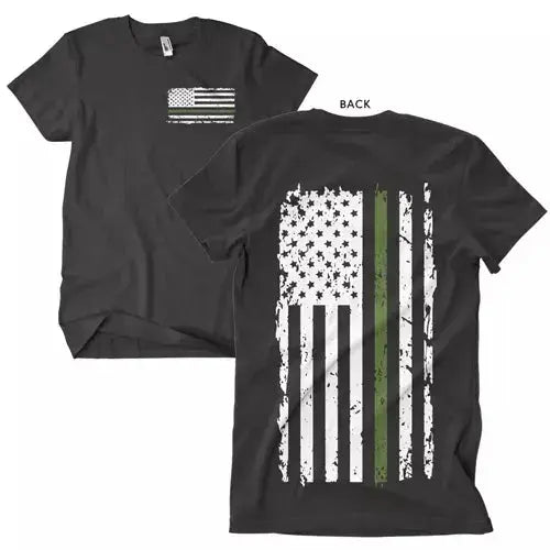 Vintage Green Line Men's T-Shirt Black Fox Outdoor