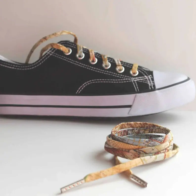 Vintage Map Print Cute Laces Cutelaces