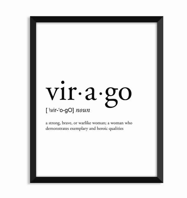 Virago - Greeting Card/Wall Art Print Black Cat Bazaar
