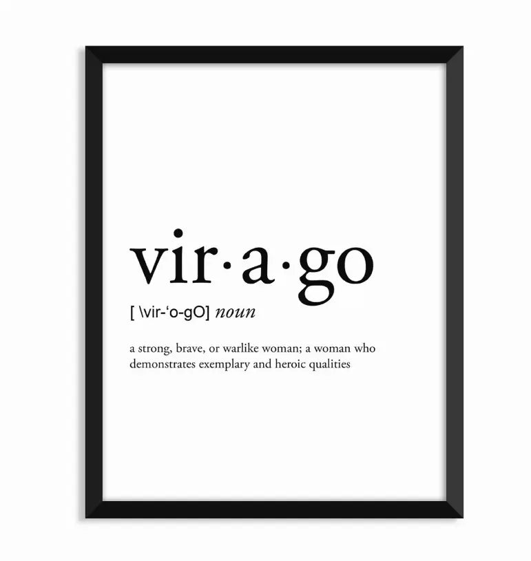 Virago - Greeting Card/Wall Art Print Black Cat Bazaar