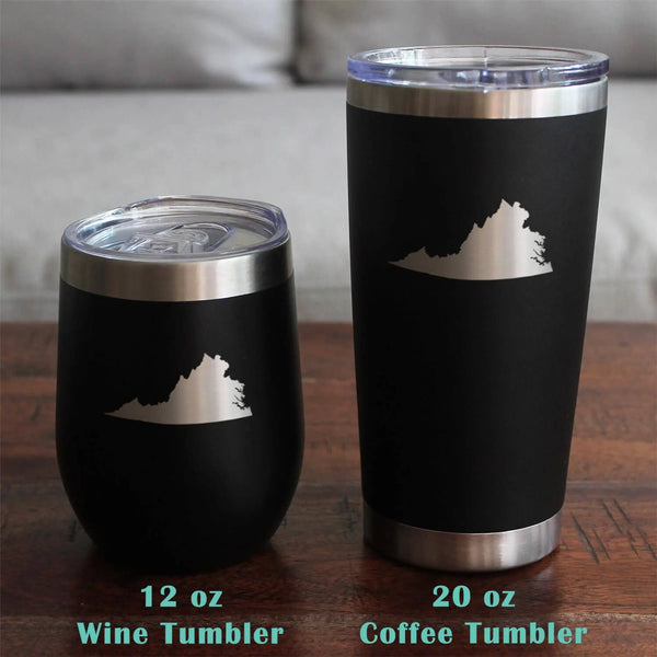 Virginia Outline Beer Can Pint Glass - Virginian Gifts Bevvee