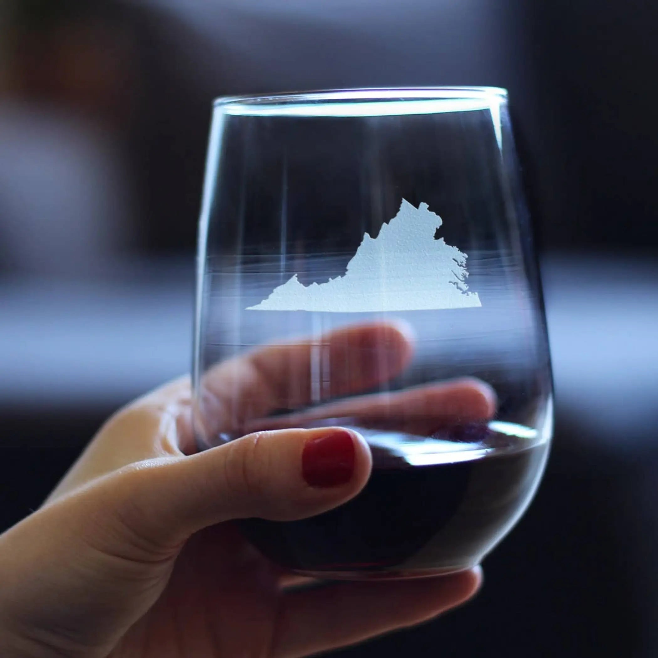 Virginia Outline Stemless Wine Glass - Virginian Gifts Bevvee