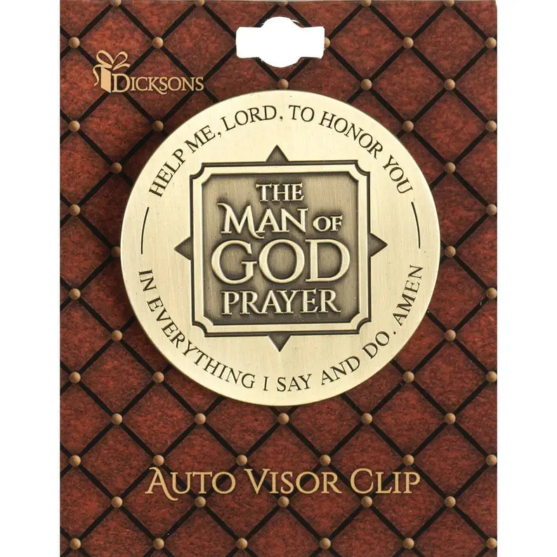 Visor Clip Man Of God Prayer Metal Dicksons Inc