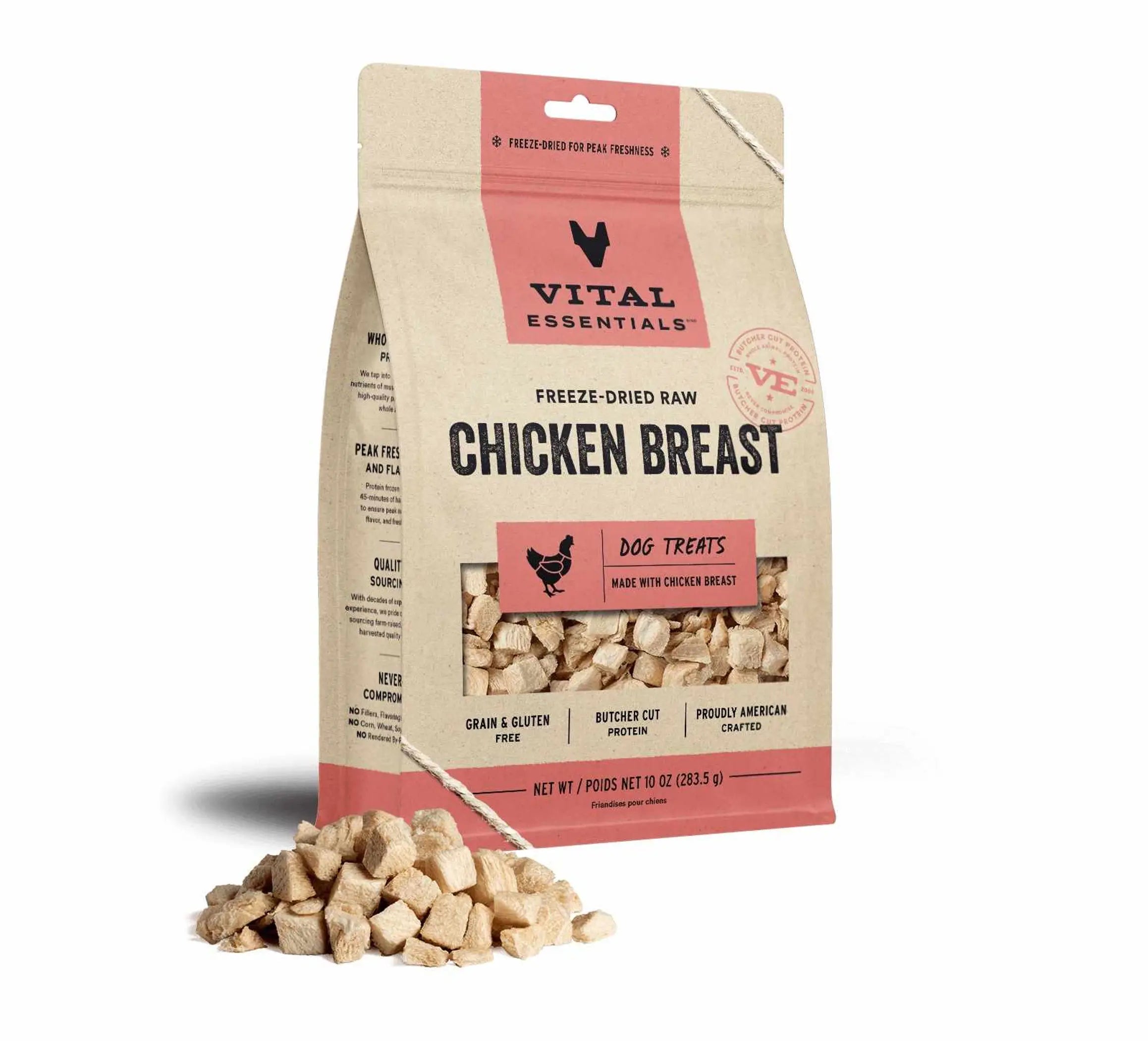 Vital Essentials Freeze-Dried Raw Chicken Breast Dog Treats, Vital Essentials