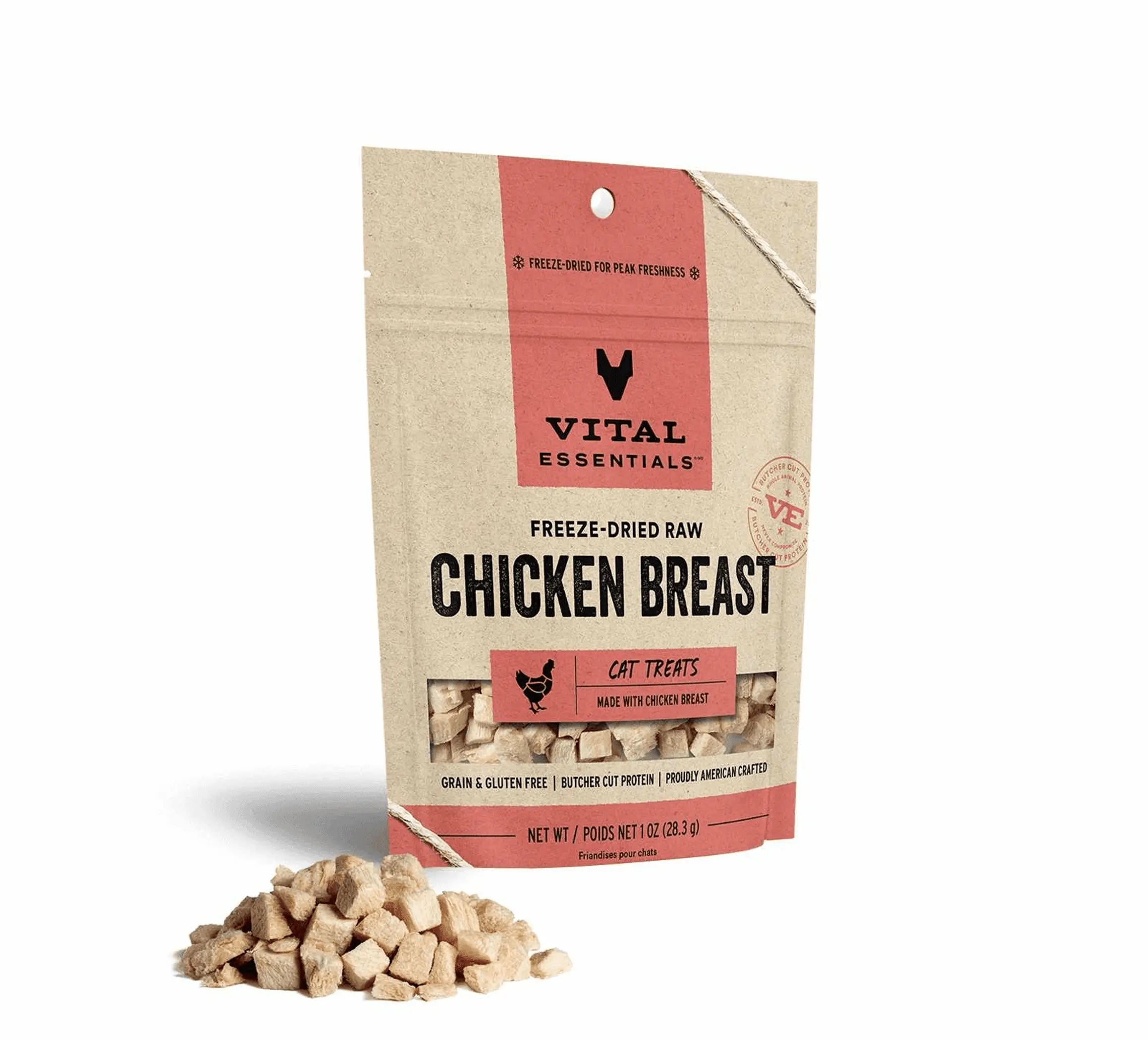 Vital Essentials® Freeze-Dried Chicken Breast Cat Treats, 1 oz Vital Essentials