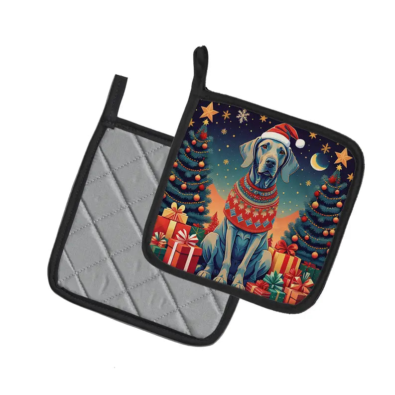 Vizsla Christmas Pair of Pot Holders Caroline's Treasures