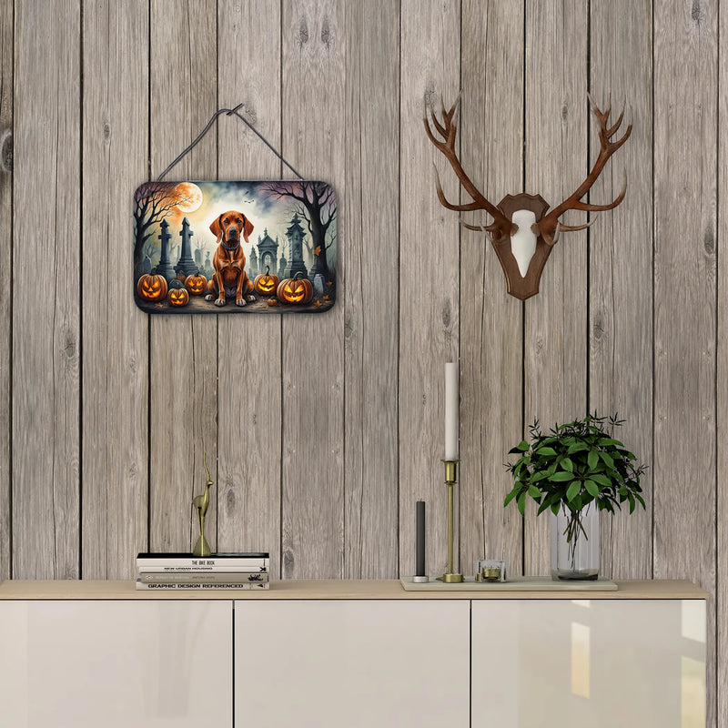 Vizsla Spooky Halloween Wall or Door Hanging Prints Caroline's Treasures