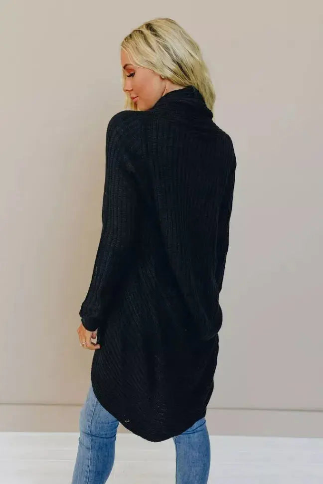 Waffle Around Long Cardigan Stay Warm in Style