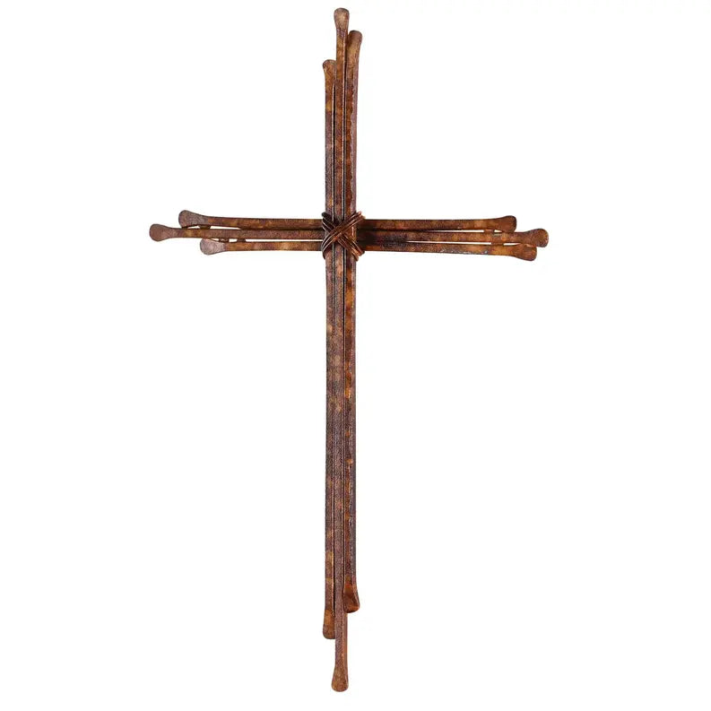 Wall Cross Brown Metal 10.5H Dicksons Inc
