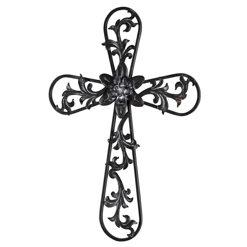 Wall Cross With Vines Metal 23h Dicksons Inc