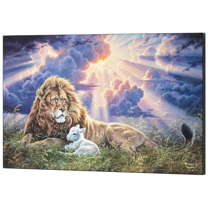 Wall Plaque Lion Lamb Peace Dicksons Inc