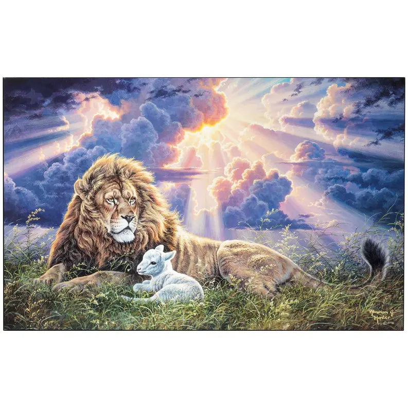 Wall Plaque Lion Lamb Peace Dicksons Inc