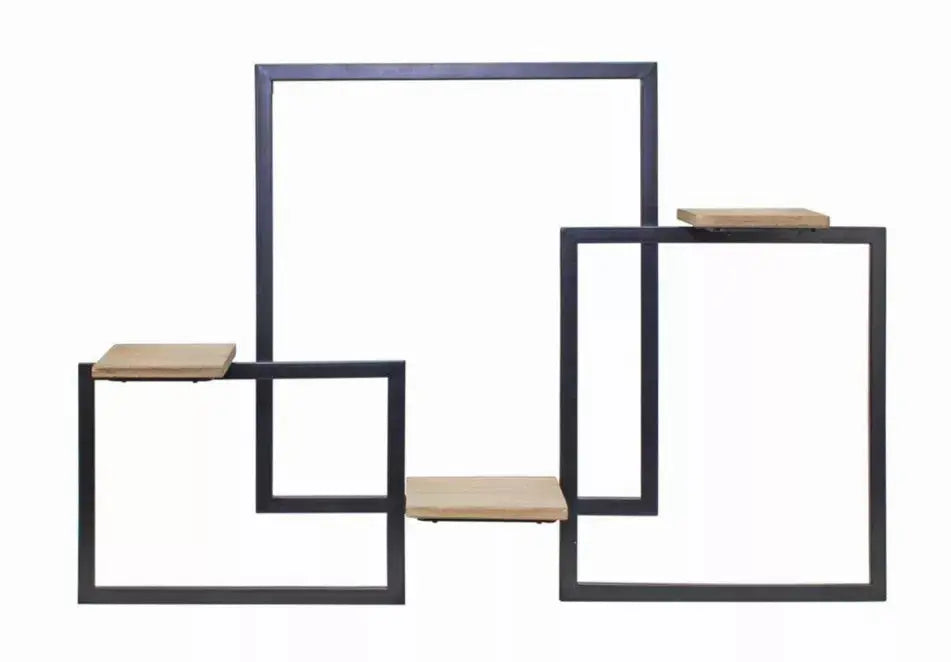 Wall Shelf 37"L x 24"H Iron/Wood Melrose Intl.