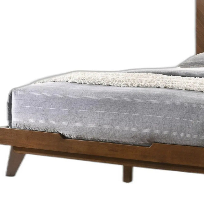 Walnut Wood King Bed Frame Homeroots Bed & Bath
