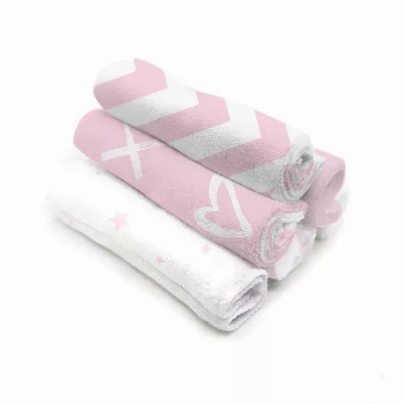 Wash Cloths 6/Pk Single Ply Girls Kushies
