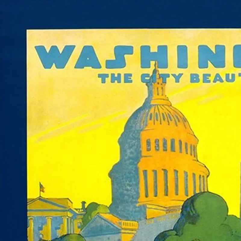 Washington Dc Vintage Travel Unframed Print Wall Art Homeroots Home Decor