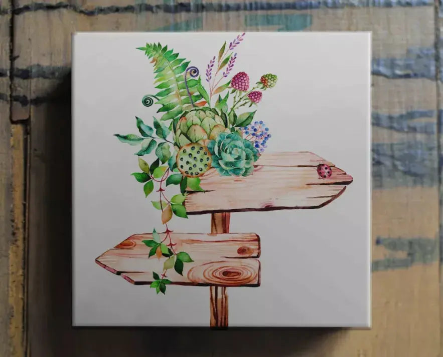 Watercolor Succulent Ceramic Coasters | By Trebreh Designs Trebreh Designs