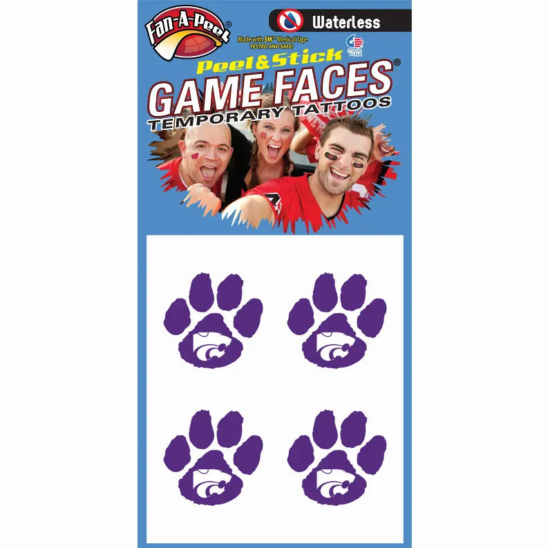 Waterless Peel & Stick Temporary Tattoos Fan-A-Peel / Gamesfaces Innovative Adhesives, LLC