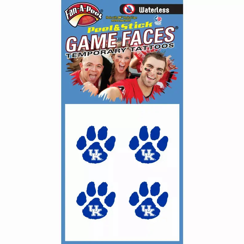 Waterless Peel & Stick Temporary Tattoos Fan-A-Peel / Gamesfaces Innovative Adhesives, LLC