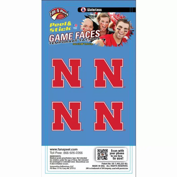Waterless Peel & Stick Temporary Tattoos Fan-A-Peel / Gamesfaces Innovative Adhesives, LLC