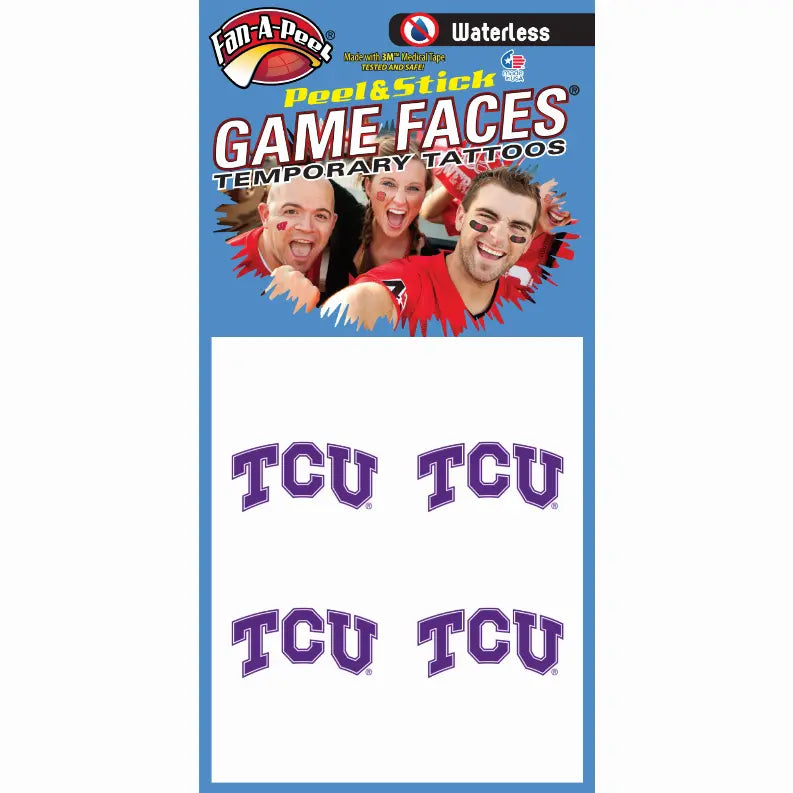 Waterless Peel & Stick Temporary Tattoos Fan-A-Peel / Gamesfaces Innovative Adhesives, LLC