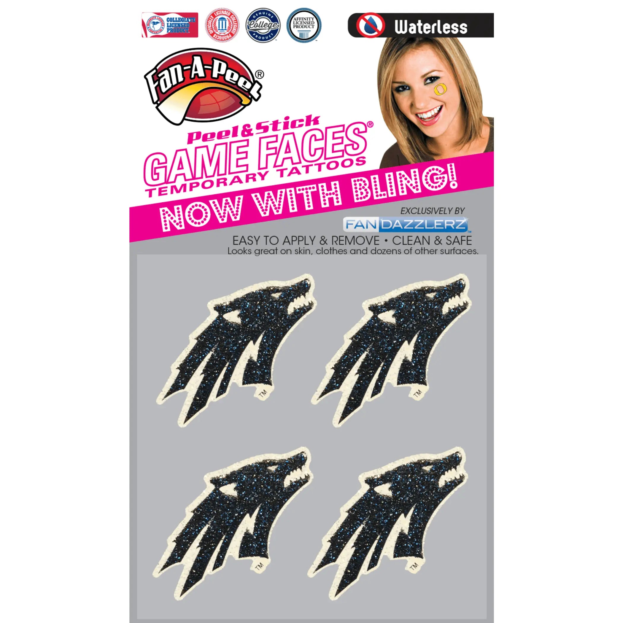 Waterless Peel & Stick Temporary Tattoos Fan-A-Peel / Gamesfaces Innovative Adhesives, LLC