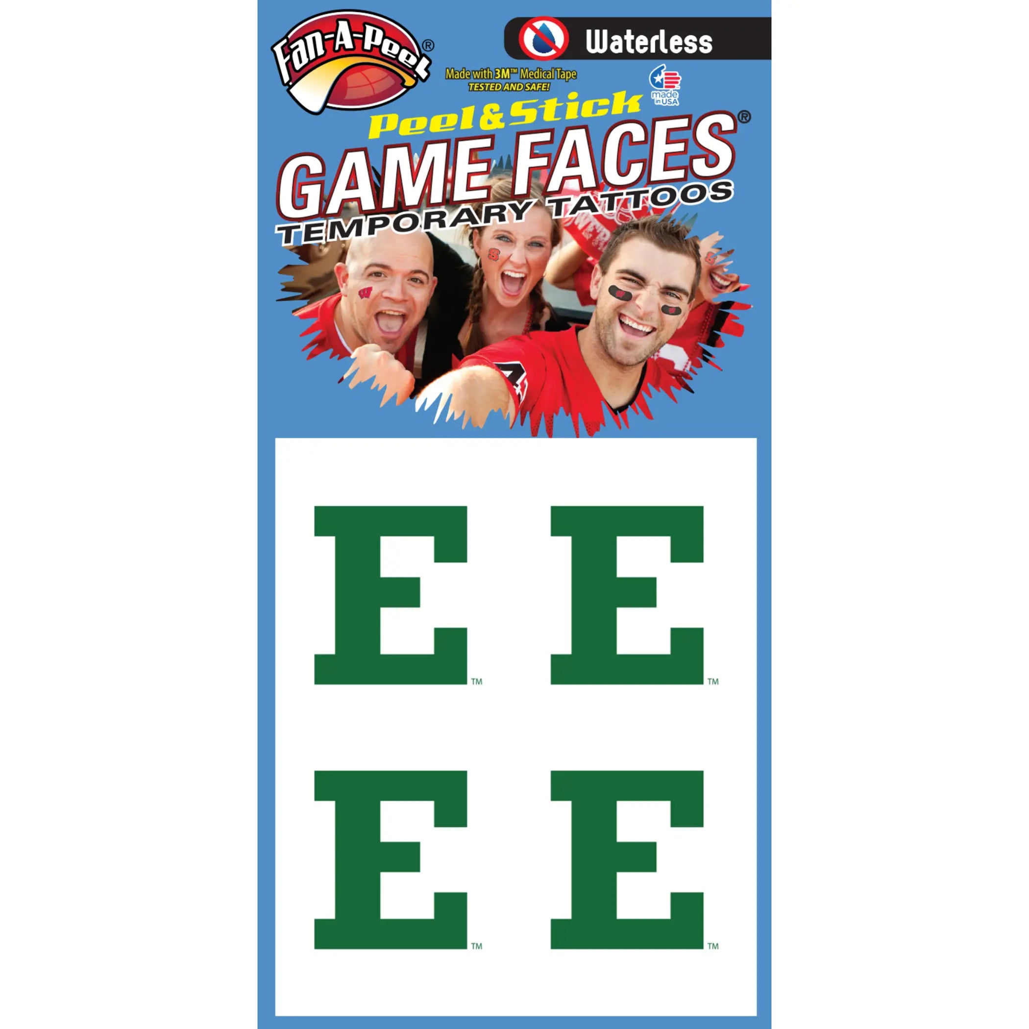 Waterless Peel & Stick Temporary Tattoos Fan-A-Peel / Gamesfaces Innovative Adhesives, LLC