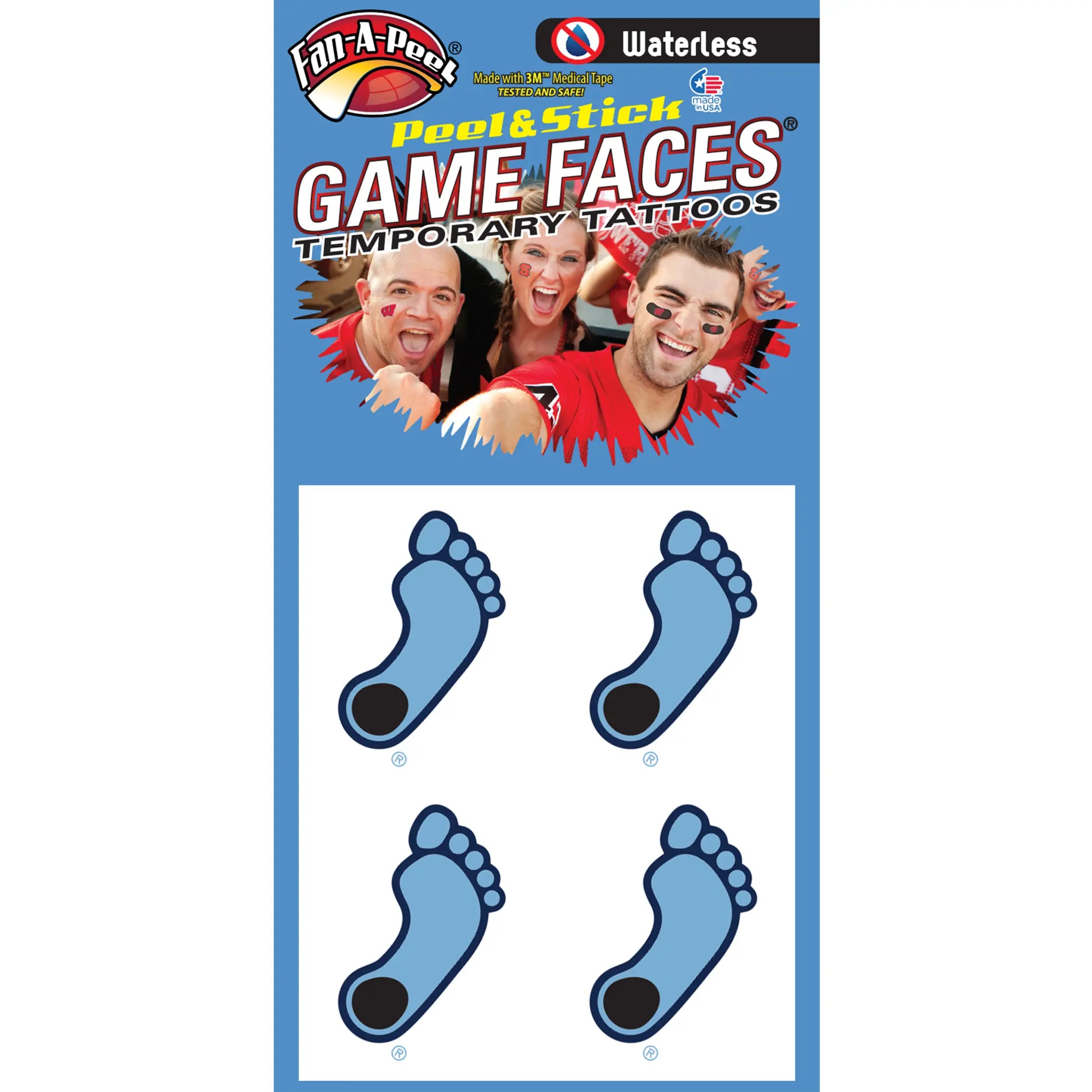 Waterless Peel & Stick Temporary Tattoos Fan-A-Peel / Gamesfaces Innovative Adhesives, LLC