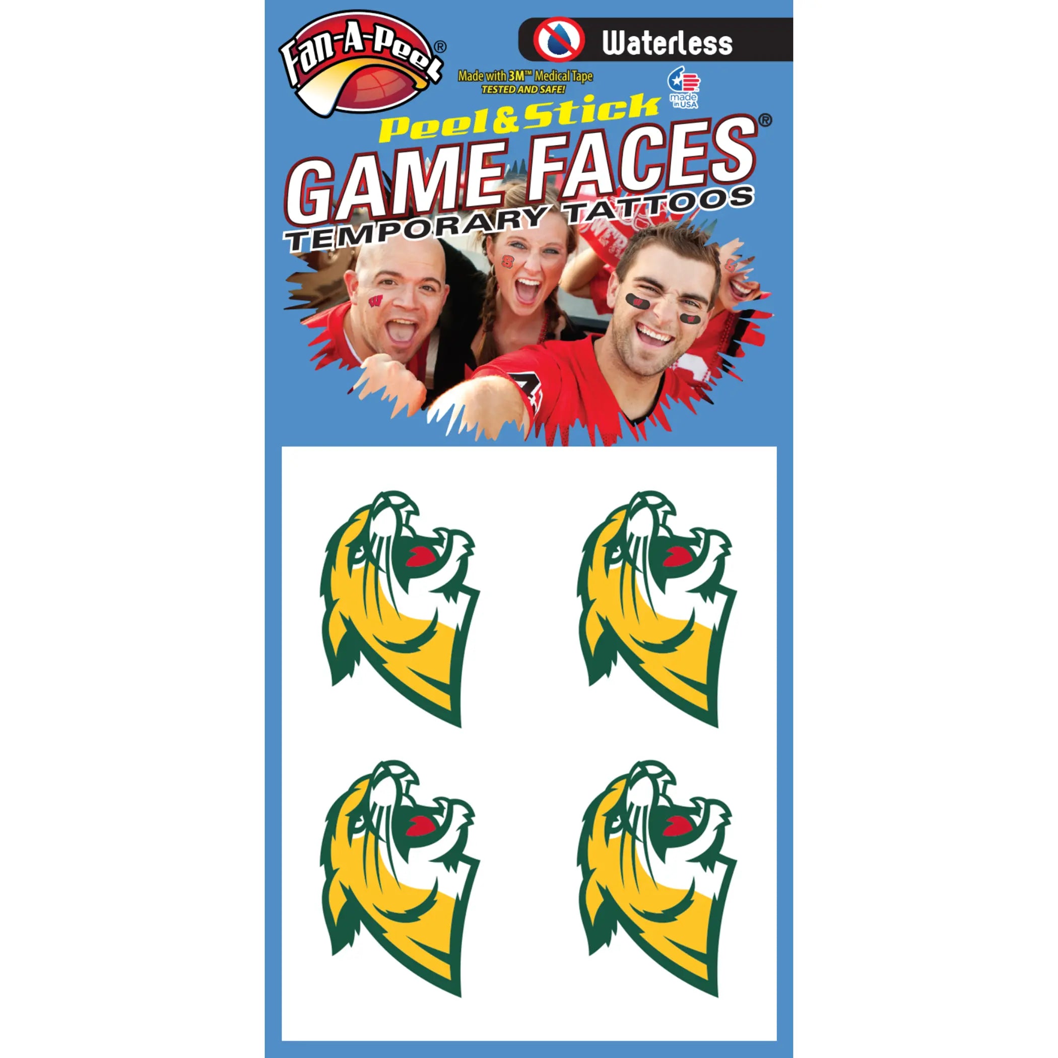 Waterless Peel & Stick Temporary Tattoos Fan-A-Peel / Gamesfaces Innovative Adhesives, LLC