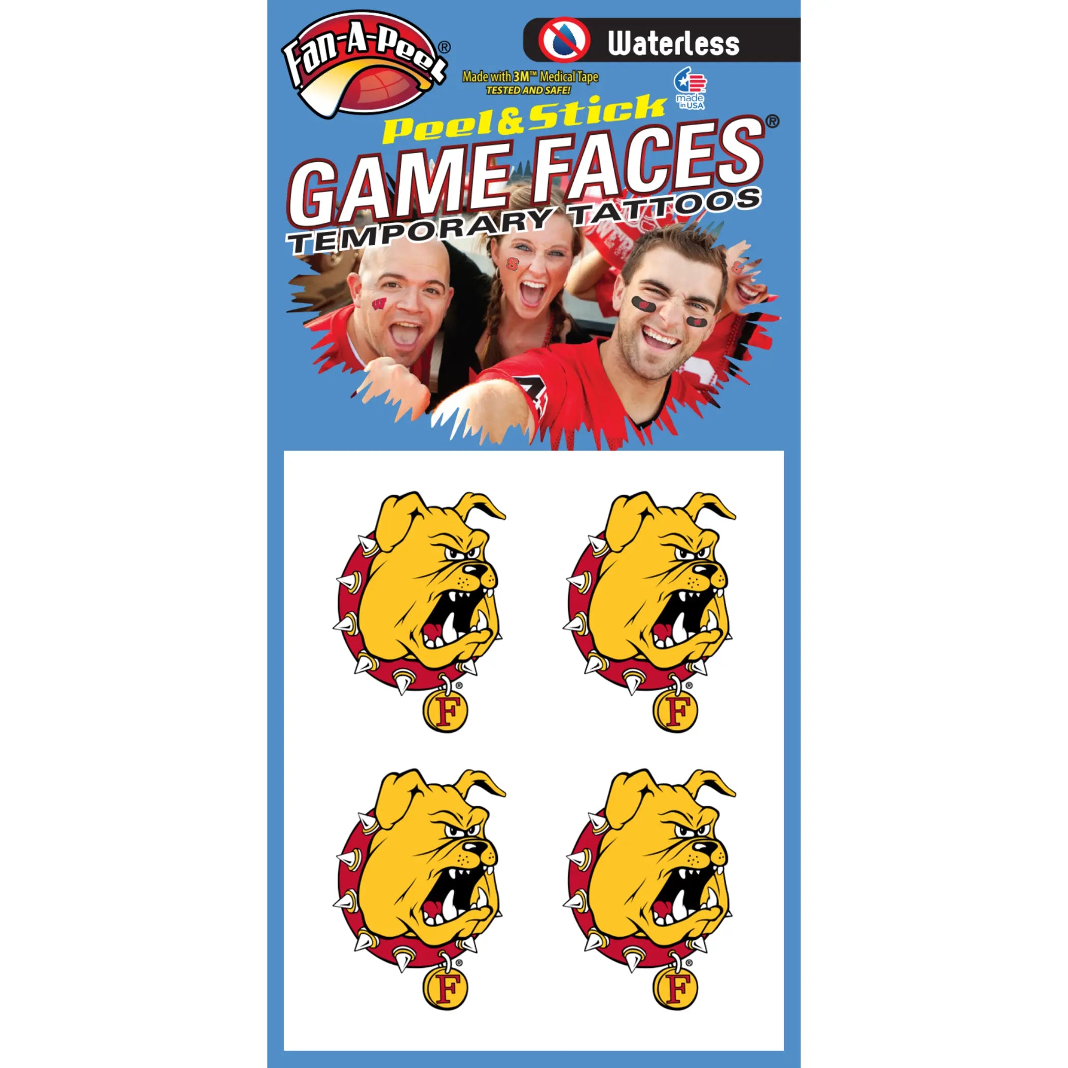 Waterless Peel & Stick Temporary Tattoos Fan-A-Peel / Gamesfaces Innovative Adhesives, LLC