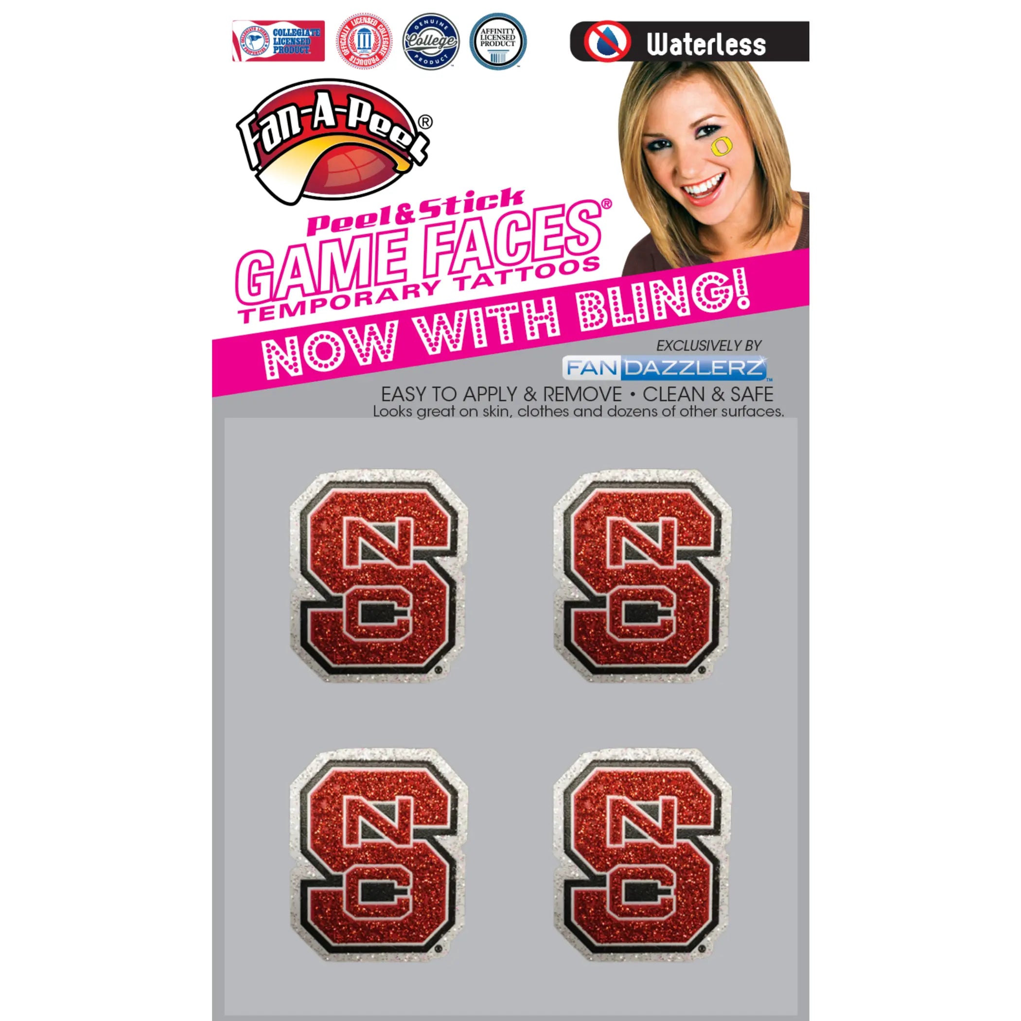 Waterless Peel & Stick Temporary Tattoos Fan-A-Peel / Gamesfaces Innovative Adhesives, LLC