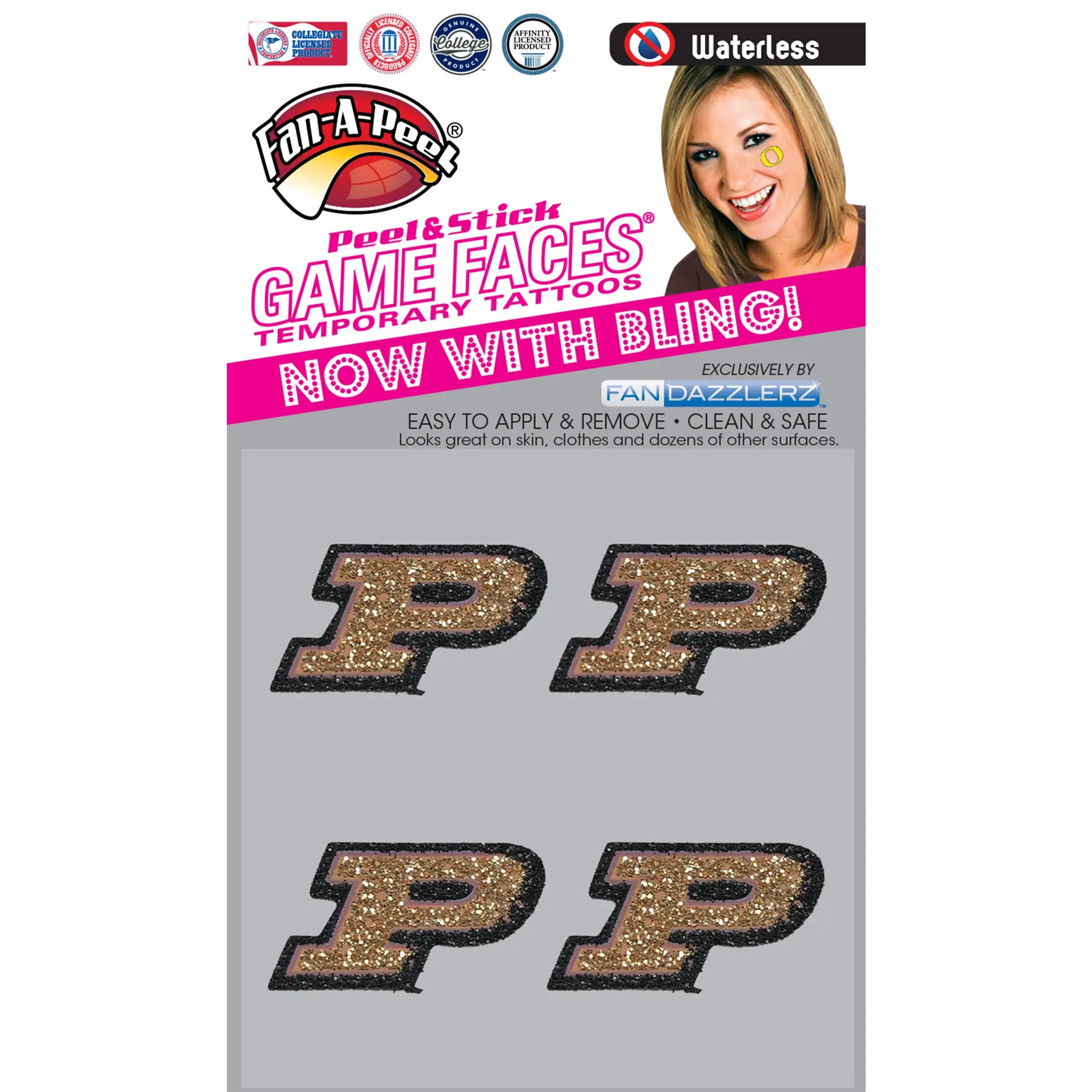 Waterless Peel & Stick Temporary Tattoos Fan-A-Peel / Gamesfaces Innovative Adhesives, LLC