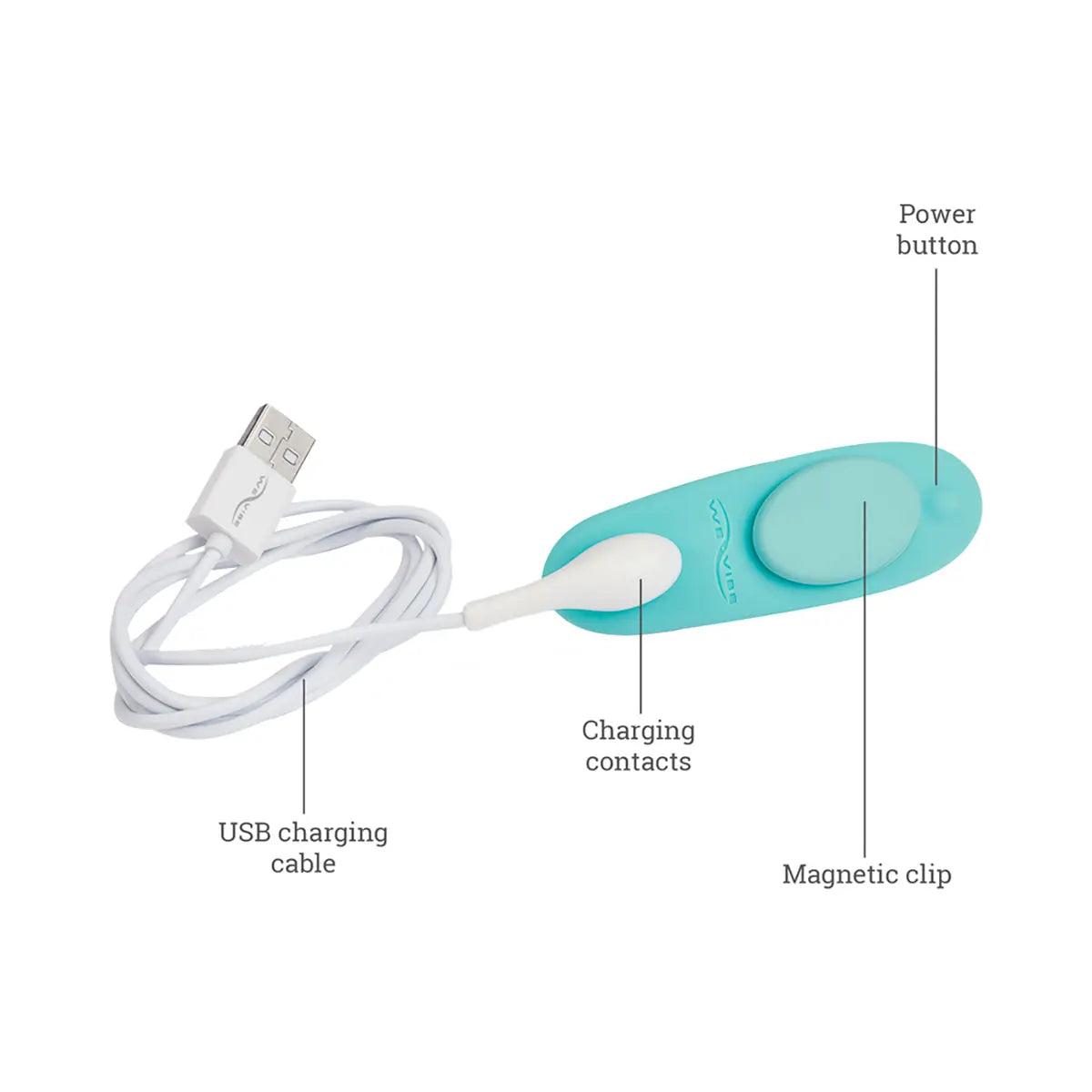 We-Vibe Moxie+ Wearable Clitoral Vibrator Teal We-Vibe