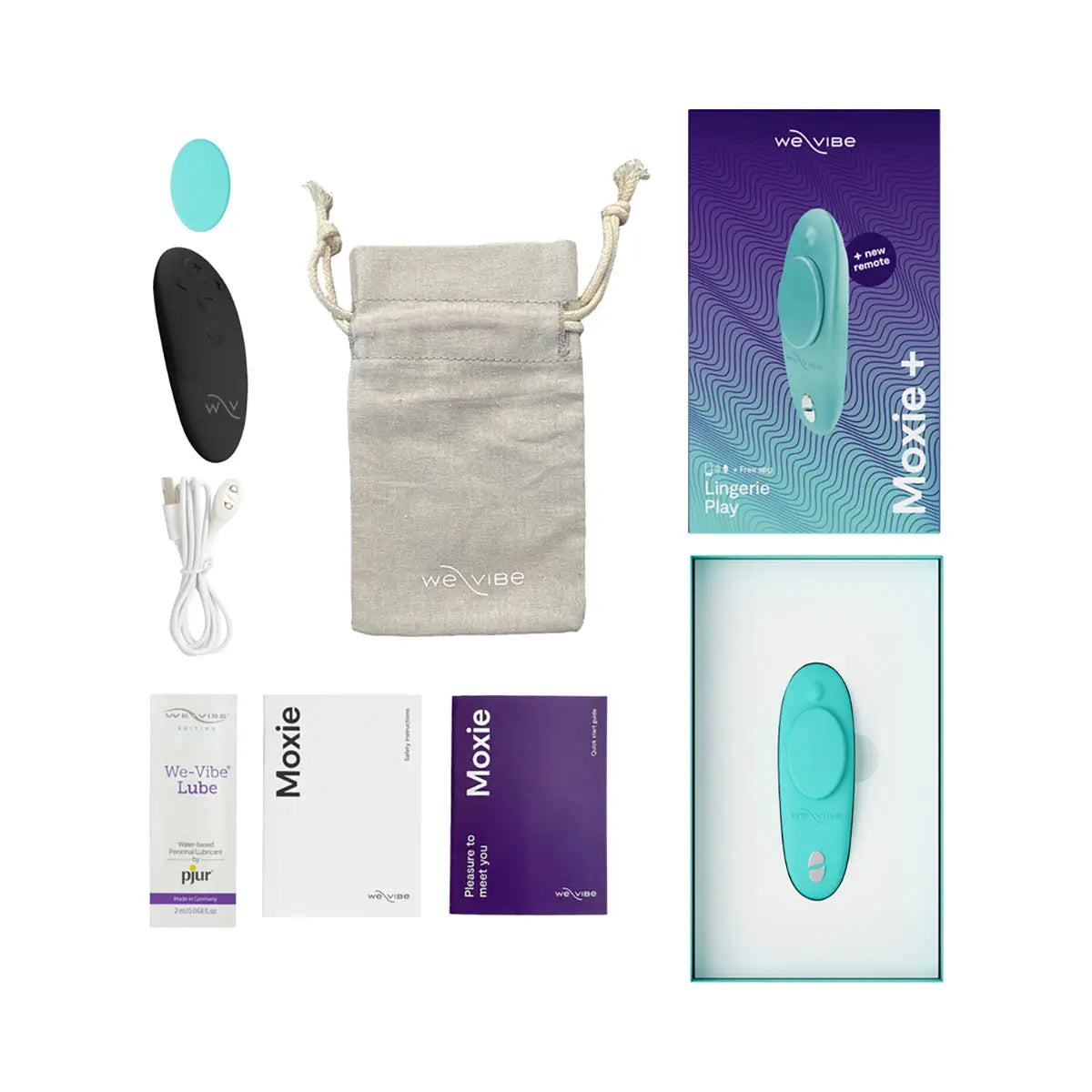 We-Vibe Moxie+ Wearable Clitoral Vibrator Teal We-Vibe