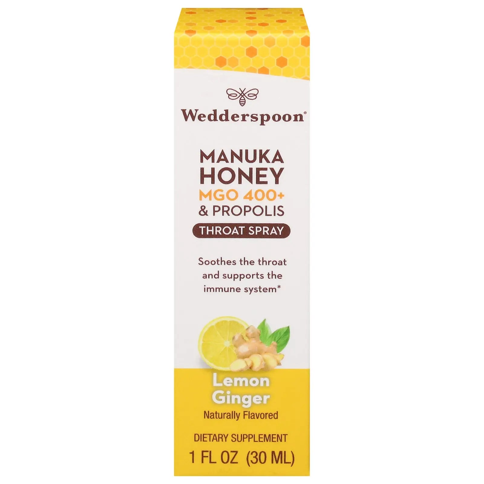 Wedderspoon - Throat Spray Lemon Ginger - Ea Of 1-1 Fz Wedderspoon