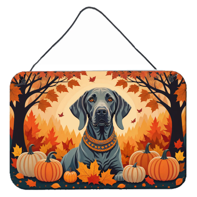 Weimaraner Fall Wall or Door Hanging Prints Caroline's Treasures