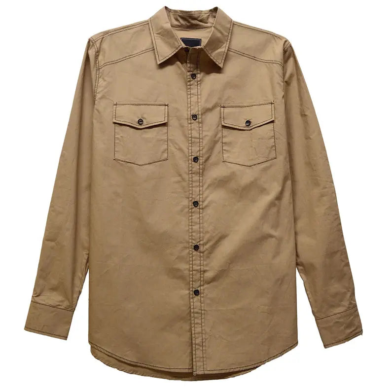 Weiv Long Sleeve Shirts Khaki WEIV