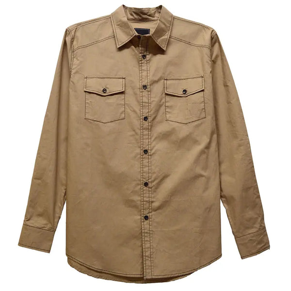 Weiv Long Sleeve Shirts Khaki WEIV