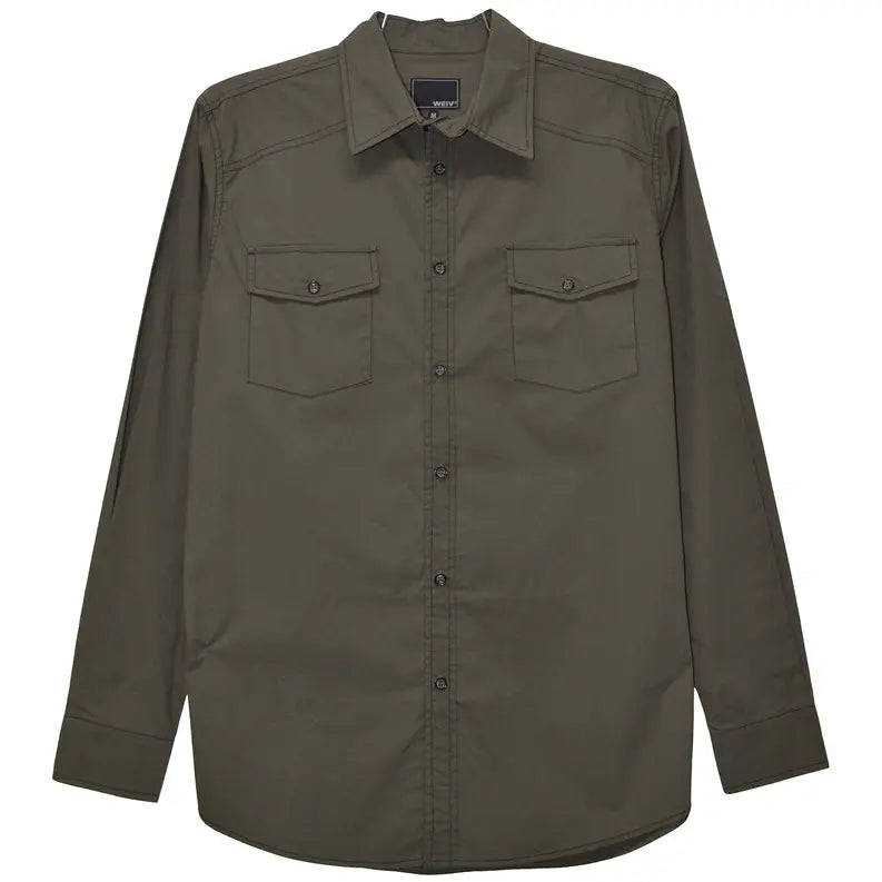 Weiv Long Sleeve Shirts Olive WEIV