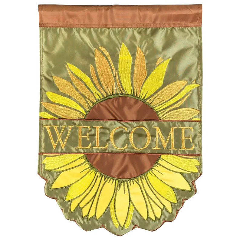 Welcome Sunflowers Flag Poly Dicksons Inc