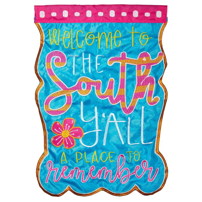 Welcome To The South Y'All Double Applique Garden Flag Dicksons Inc