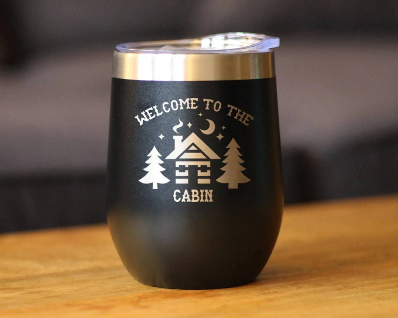 Welcome to the Cabin Insulated Wine Tumbler - Rustic Gifts Bevvee