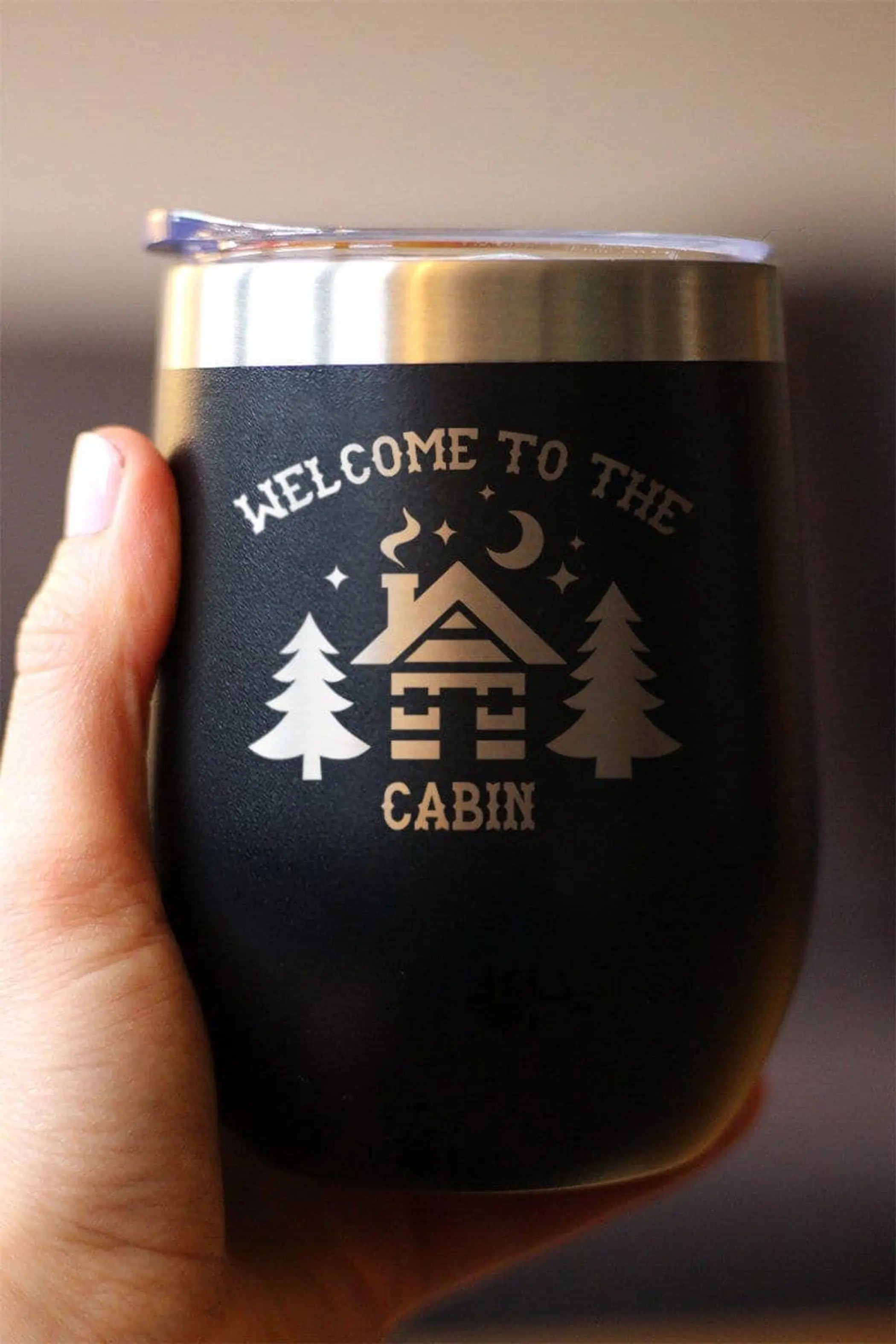 Welcome to the Cabin Insulated Wine Tumbler - Rustic Gifts Bevvee