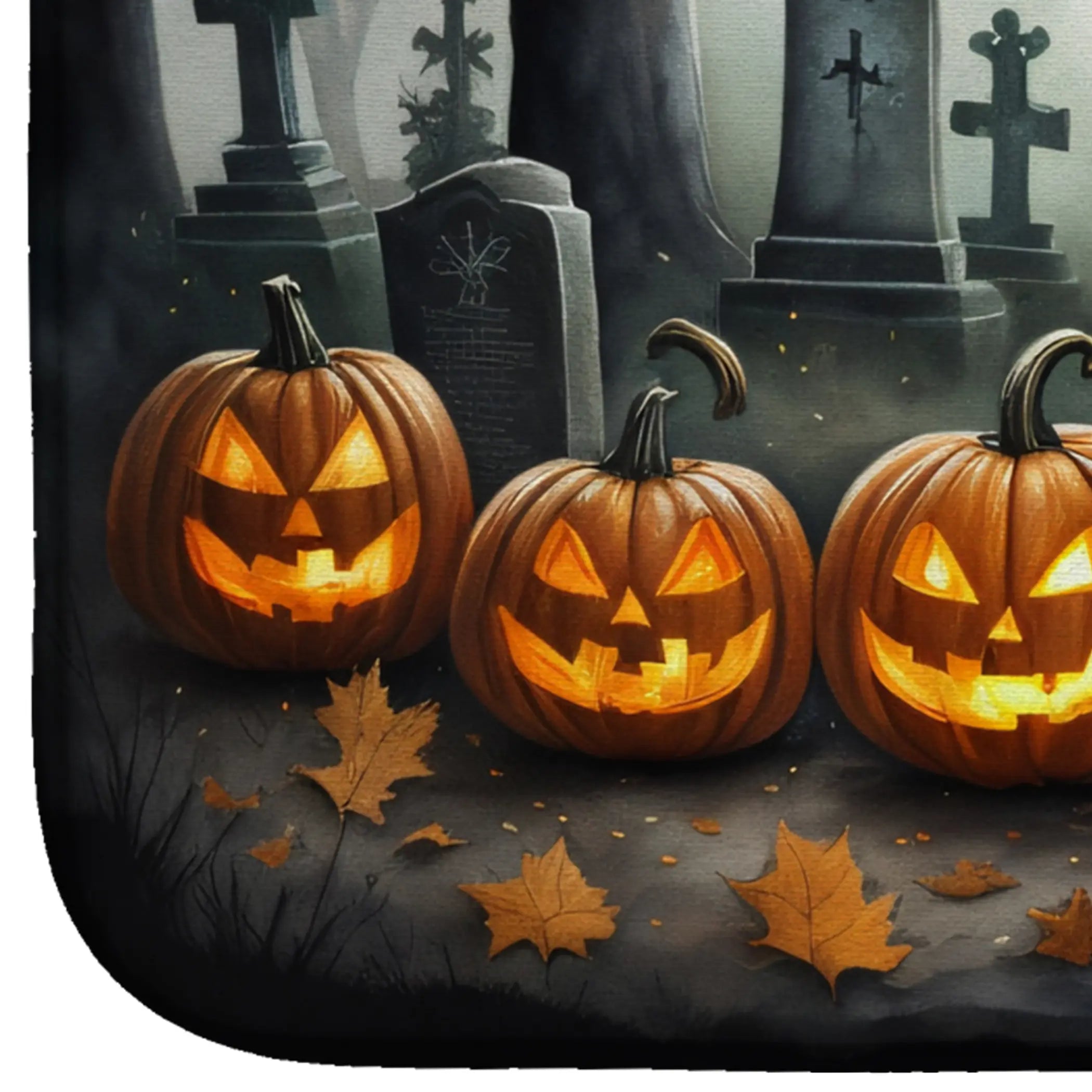 Welsh Springer Spaniel Spooky Halloween Dish Drying Mat Caroline's Treasures