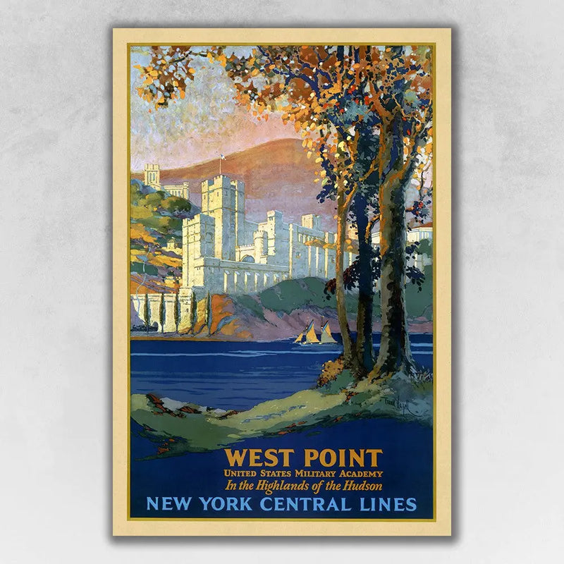 West Point New York Vintage Travel Unframed Print Wall Art Homeroots Home Decor